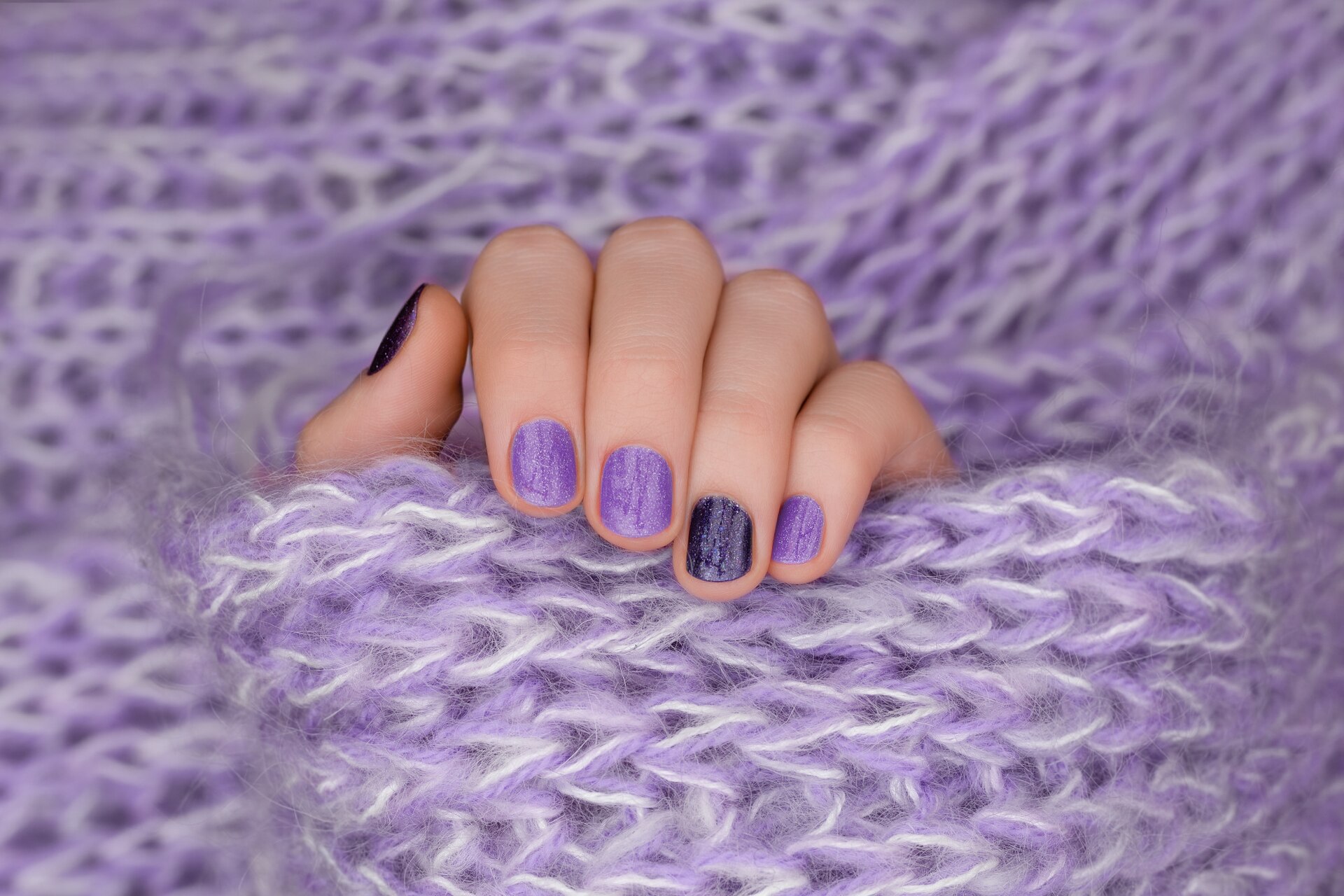 Purple French Tip Nails